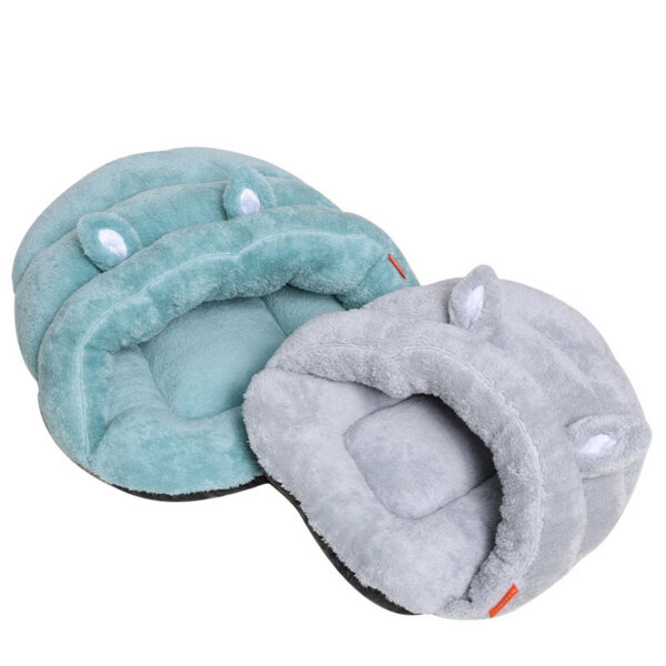 1269d26d-e8de-41ad-b0b0-7ea914ceb9cb-1.jpg Pet Dog Cat Cave Bed Basket House Kitten Soft Cozy Indoor Cushion Kennel Warm Nest