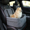 3cac658d-a135-4c8d-830b-86cd89768bd5.jpg 1PC Warm Portable Dog Car Seat For Pet Small Medium Dogs With Washable Cushion Bed Safety Belt Storage Pocket For Outdoor Travel