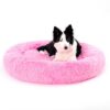 49b9542b-8f60-43eb-a173-14869bba185f-1.jpg Fluffy Donut Dog Bed Warm Soft Long Plush Pet Cushion Dog House Cat Bed Washable Pet Sofa Mat Calming Samll Large Dog Beds